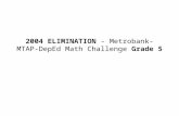 2004 ELIMINATION - Metrobank-MTAP-DepEd Math Challenge Grade 5