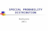 SPECIAL PROBABILITY DISTRIBUTION Budiyono 2011. BINOMIAL DISTRIBUTION (Bernoulli Distribution)
