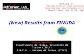 (New) Results from FINUDA Tullio Bressani Dipartimento di Fisica, Università di Torino (ITALY) I.N.F.N. – Sezione di Torino (ITALY) Workshop on Perspectives.