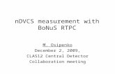 NDVCS measurement with BoNuS RTPC M. Osipenko December 2, 2009, CLAS12 Central Detector Collaboration meeting.
