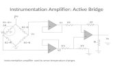 Instrumentation Amplifier: Active Bridge VoVo -+-+ RFRF R5R5 V1V1 V2V2 R’5R’F RLRL -+-+ -+-+ V1V1 V2V2 R4 =R R3 =R R2 =R R1 =R + ΔR Vre f T° Instrumentation.