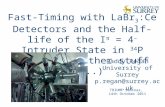 Fast-Timing with LaBr 3 :Ce Detectors and the Half-life of the I π = 4 – Intruder State in 34 P (…and some other stuff maybe..) Paddy Regan University.