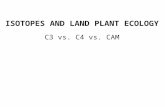 ISOTOPES AND LAND PLANT ECOLOGY C3 vs. C4 vs. CAM.