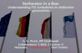 Stellarator in a Box: Understanding ITG turbulence in stellarator geometries G. G. Plunk, IPP Greifswald Collaborators: T. Bird, J. Connor, P. Helander,