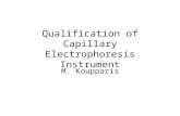 Qualification of Capillary Electrophoresis Instrument M. Koupparis.