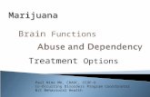 Brain Functions Treatment Options Paul Nims MA, CRADC, CCDP-D Co-Occurring Disorders Program Coordinator BJC Behavioral Health Marijuana.