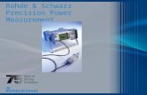 Rohde & Schwarz Precision Power Measurement. jps 0806 | Product Portfolio | 2 R&S NRP-Z USB Power Sensors Fast, Accurate Power Measurements Overview Intelligent.