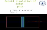 Geant4 simulation of roman pots A. Kupco, P. Ruzicka, M. Tasevsky