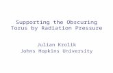 Supporting the Obscuring Torus by Radiation Pressure Julian Krolik Johns Hopkins University.