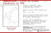 Ibrutinib: First-in Class Inhibitor of BTK  Forms a specific and irreversible bond with cysteine-481 in BTK  Highly potent BTK inhibition at IC 50 =