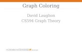 David Laughon CS594 Graph Theory Graph Coloring. Coloring â€“ Assignment of labels to vertices k-coloring â€“ a coloring where Proper k-coloring â€“ k-coloring