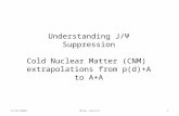5/25/2009Mike Leitch1 Understanding J/Ψ Suppression Cold Nuclear Matter (CNM) extrapolations from p(d)+A to A+A.
