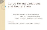 Curve Fitting Variations and Neural Data Julie Michelman – Carleton College Jiaqi Li – Lafayette College Micah Pearce – Texas Tech University Advisor: