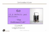 Introduction 1Client Confidential 6 σ (3.4 defects per million) ‘The Dabbawallah’ (Lunch Logistics)