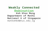Weakly Connected Domination Koh Khee Meng Department of Maths National U of Singapore matkohkm@nus.edu.sg.