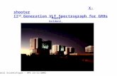 X-shooter II nd Generation VLT Spectrograph for GRBs Paolo Goldoni, SAp/CEA-APC Conseil Scientifique - APC 21/11/2003.