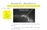 Auroral dynamics EISCAT Svalbard Radar: field-aligned beam  complicated spatial structure (