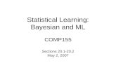 Statistical Learning: Bayesian and ML COMP155 Sections 20.1-20.2 May 2, 2007