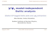 A. BondarModel-independent φ 3 measurement August 6, 2007Charm 2007, Cornell University1/15 γ/φ 3 model-independent Dalitz analysis (Dalitz+CP tagged Dalitz.