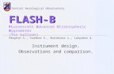 FLASH-B FLASH-B FLuorescent Advanced Stratospheric Hygrometer (for balloon) Instrument design. Observations and comparison. Central Aerological Observatory.