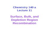 Chemistry 140 a Lecture 11 Surface, Bulk, and Depletion Region Recombination.