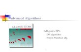 1 Advanced Algorithms All-pairs SPs DP algorithm Floyd-Warshall alg.