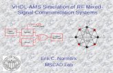 VHDL-AMS Simulation of RF Mixed- Signal Communication Systems Erik C. Normark MSCAD Lab.
