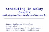 Scheduling in Delay Graphs with Applications to Optical Networks Isaac Keslassy (Stanford University), Murali Kodialam, T.V. Lakshman, Dimitri Stiliadis.
