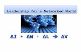 Leadership for a Networked World ΔI + ΔWΔL  ΔV ΔI + ΔW + ΔL  ΔV.