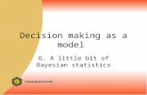 Decision making as a model 6. A little bit of Bayesian statistics.
