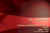 D sJ mesons Jolanta Brodzicka (KEK) for Belle QWG5, DESY 17-20 October 2007.