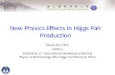 New Physics Effects in Higgs Pair Production Chuan-Ren Chen (NTNU) 10/8/2014, 2 nd International Workshop on Particle Physics and Cosmology after Higgs.