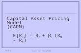 7/14/2015Capital Asset Pricing Model1 Capital Asset Pricing Model (CAPM) E[R i ] = R F + ² i (R M â€“ R F )