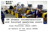 EM shower reconstruction and located neutrino event analysis Ciro Pistillo (Bern LHEP) on behalf of the Swiss OPERA groups.
