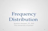 Frequency Distribution Ibrahim Altubasi, PT, PhD The University of Jordan.