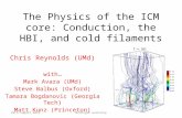 The Physics of the ICM core: Conduction, the HBI, and cold filaments Chris Reynolds (UMd) with… Mark Avara (UMd) Steve Balbus (Oxford) Tamara Bogdanovic.