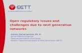 Open regulatory issues and challenges due to next generation networks Ioannis Zacharopoulos, Ph. D. Senior Telecom Engineer Telecommunications Directorate.