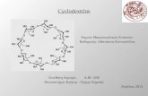 Cyclodextrins Χημεία Μακροκυκλικών Ενώσεων Καθηγητής: Αθανάσιος Κουτσολέλος Σπινθάκη Αργυρώ Α.Μ : 838 Πανεπιστήμιο