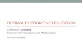 OPTIMAL PHEROMONE UTILIZATION Roman Kecher Joint work with: Yehuda Afek and Moshe Sulamy Tel-Aviv University.