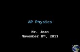 AP Physics Mr. Jean November 8 th, 2011. Problems: A segment of steel railroad track has a length of 30.000m when the temperature is at 0.0 o C. What.