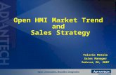 Open HMI Market Trend and Sales Strategy Valerio Matola Sales Manager Ιούνιος 26, 2007.