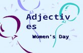 Women’s Day Adjectives. Cat, dog, what, bike, where, tulip, when, tree, room, web, door, wood.