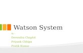 Watson System By : Devendra Chaplot Priyank Chhipa Pratik Kumar.
