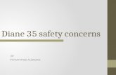 Diane 35 safety concerns BY: MOHAMMED ALSAIDAN. Background Diane-35 contains Ethinylestradiol (35 μg) cyproterone acetate (2mg) Yasmin : Ethinylestradiol.