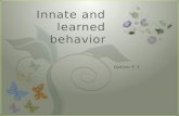 7 Innate and learned behavior. Assessment Statements.