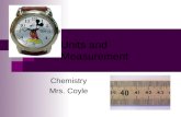 Units and Measurement Chemistry Mrs. Coyle. A) SI Units, Scientific Notation, Measurement, Accuracy, Precision, Error