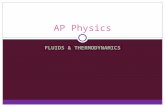 FLUIDS & THERMODYNAMICS AP Physics. Fluids Fluids are substances that can flow, such as liquids and gases, and even some solids  We’ll just talk about