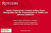 Silver / Polystyrene Coated Hollow Glass Waveguides for the Transmission of Visible and Infrared Radiation Carlos M. Bledt a and James A. Harrington a.