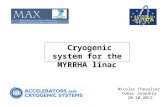 Cryogenic system for the MYRRHA linac Nicolas Chevalier Tomas Junquera 20.10.2012.