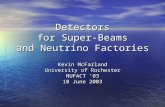Detectors for Super-Beams and Neutrino Factories Kevin McFarland University of Rochester NUFACT ’03 10 June 2003.